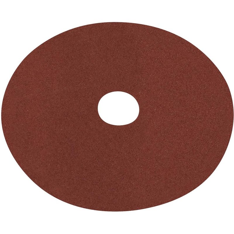 Sealey Aluminium Oxide Fibre Backed Sanding Disc 125mm 60g Pack of 25