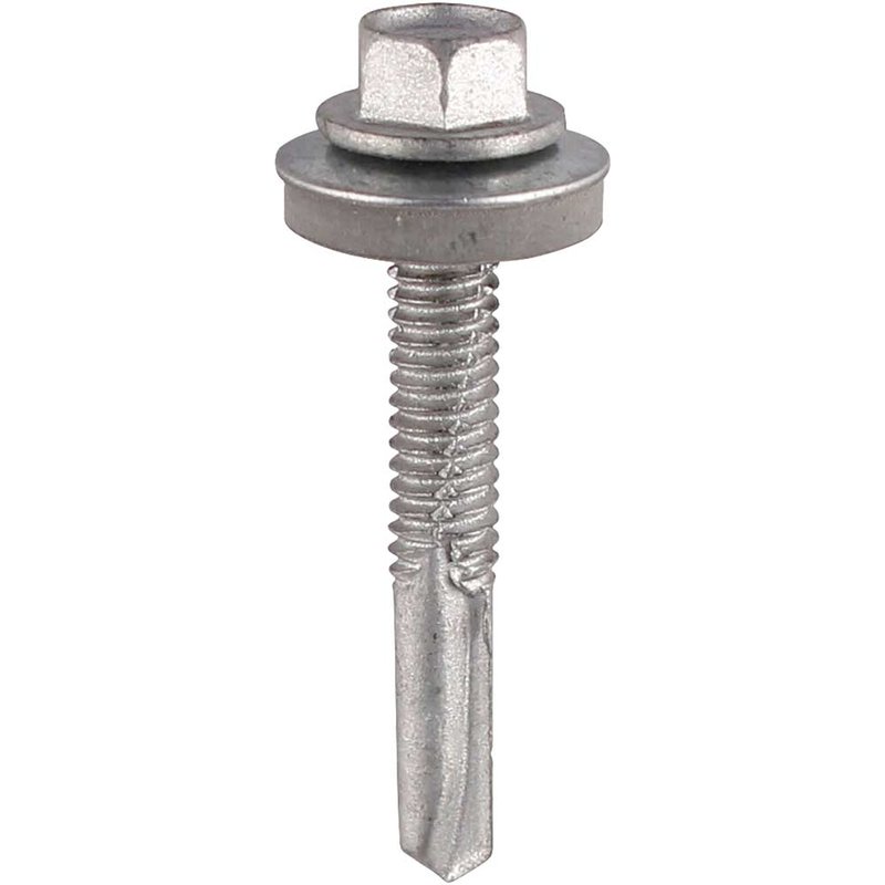 Hex Head Self Drill Screws for Heavy Section Steel EPDM Washers 5.5mm 100mm Pack of 100