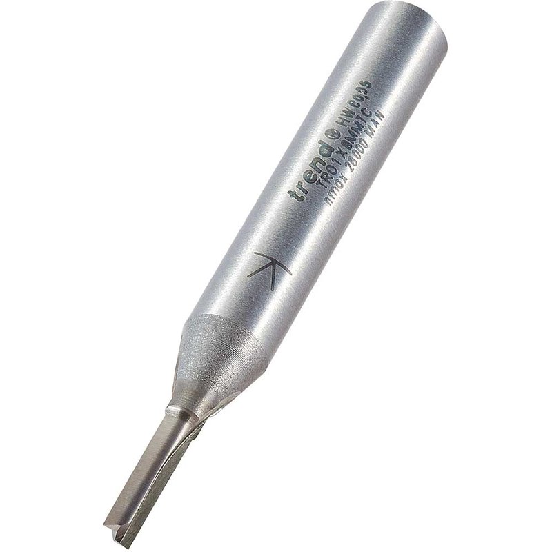 Trend Two Flute PTFE Coated Non Stick Router Cutter 3.2mm 12.7mm 8mm
