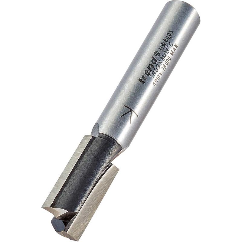 Trend Two Flute PTFE Coated Non Stick Router Cutter 10mm 19mm 8mm