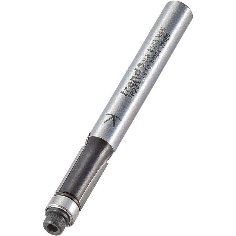 Trend TRADE Bearing Guided Trimmer Router Cutter 6.35MM 12.7mm 1/4"