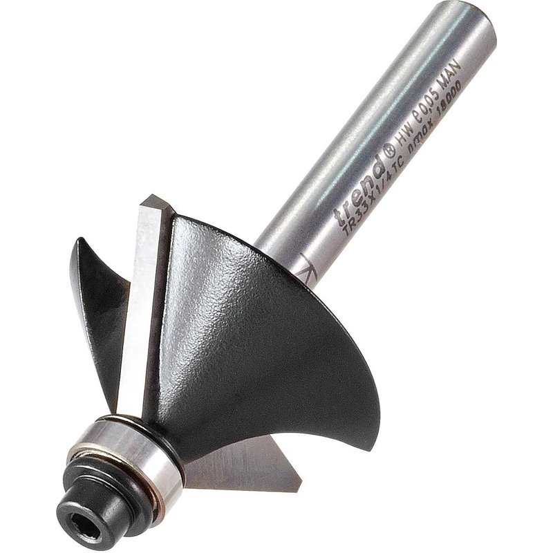 Trend TRADE RANGE Bearing Guided Chamfer Router Cutter 31.8mm 1/4"