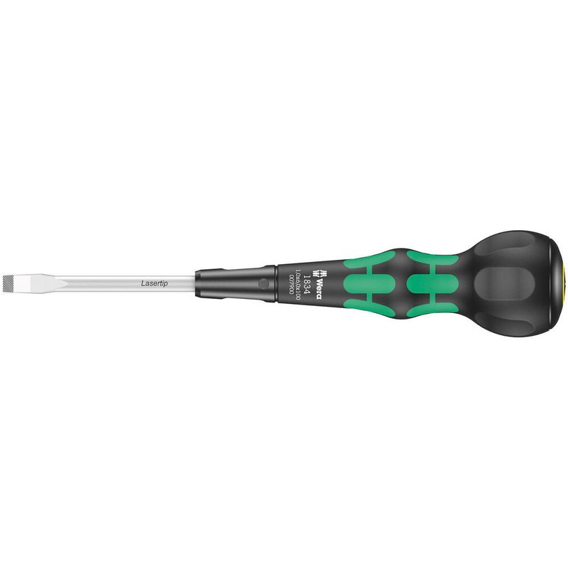 Wera 1834 Kraftform Ball Grip Slotted Screwdriver 6mm 100mm