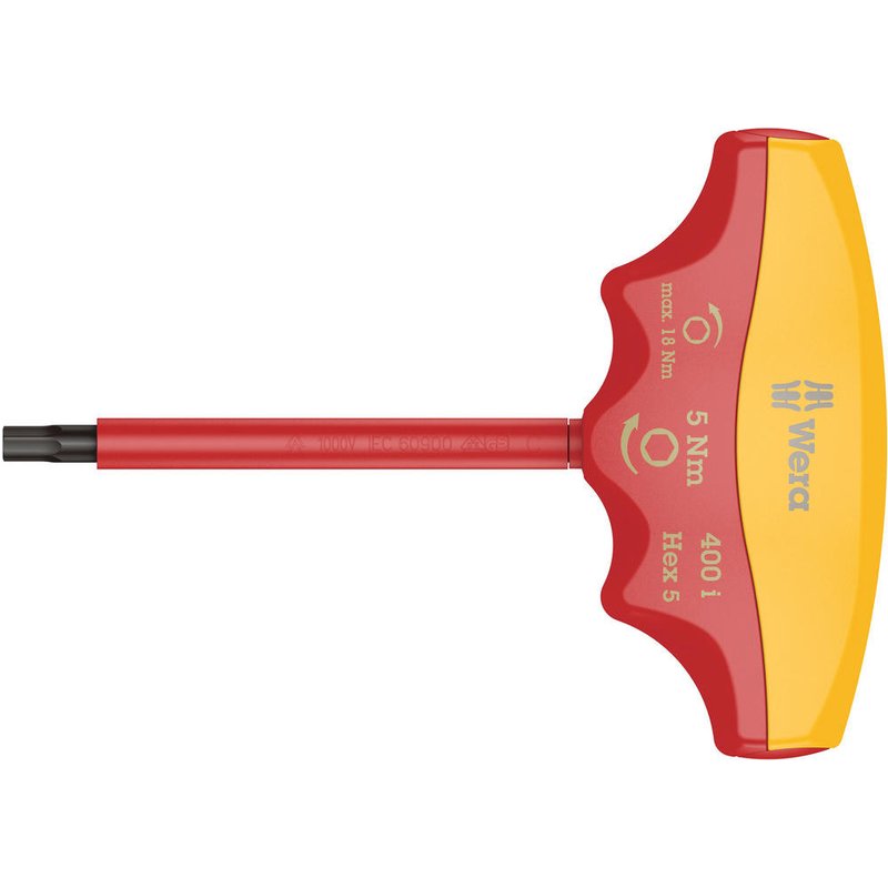 Wera 400 i VDE Insulated 5mm Hex Plus Torque Indicator Screwdriver 5.0Nm