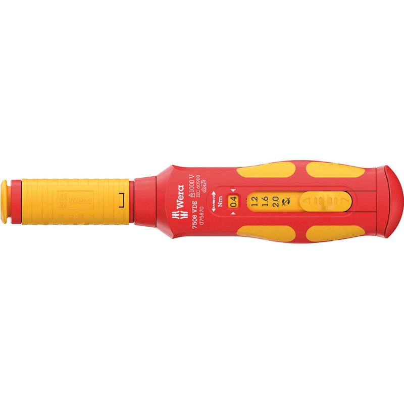 Wera 7508 Kraftform VDE Insulated Safe Torque Speed Torque Screwdriver 0.4Nm - 2.0Nm