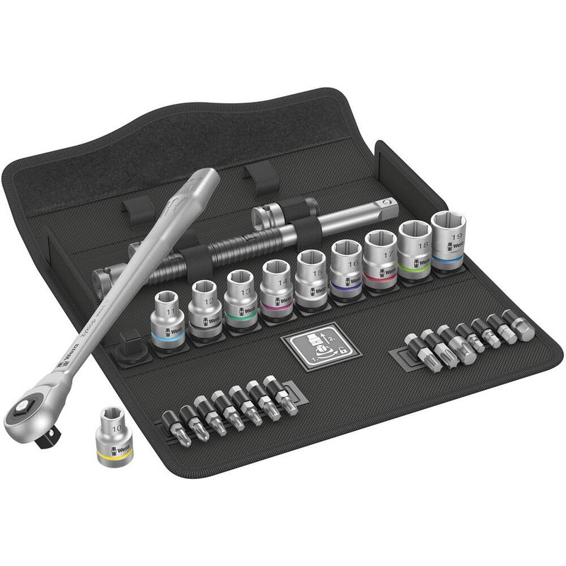 Wera 8100 SC7 Zyklop 28 Piece 1/2" Drive Socket and Bit Set 1/2"