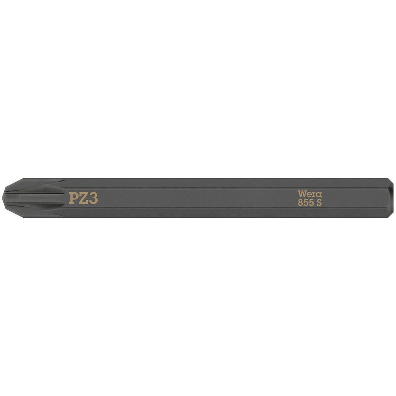 Wera 855 S Pozi Screwdriver Bit for Hand Impact Drivers PZ2 70mm Pack of 1