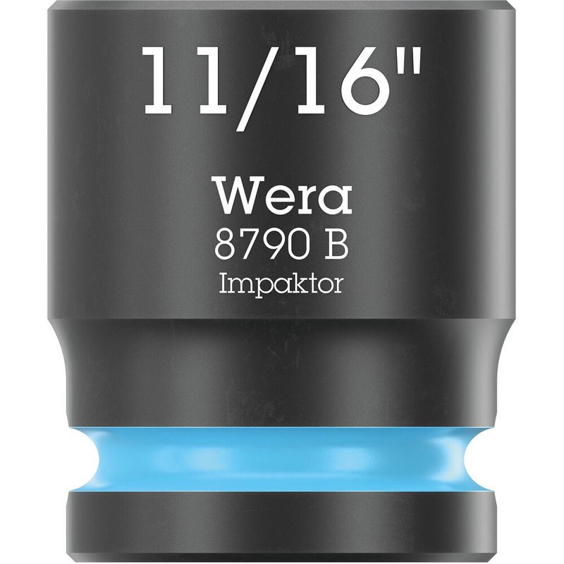Wera 8790 B Zyklop 3/8" Drive Hexagon Impaktor Socket Imperial 3/8" 11/16"
