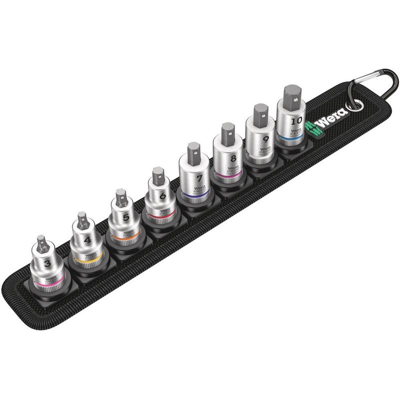 Wera 9 Piece 3/8 Drive Zyklop 2 In-Hex HF Bit Socket Set 3/8"