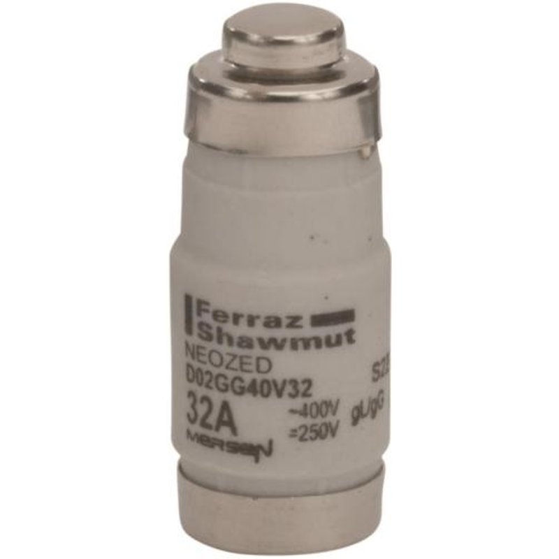 Mersen 01701.032000 D02 32A gG 400V NEOZED Sicherungseinsatz schwarz (Inhalt 1 Stück)