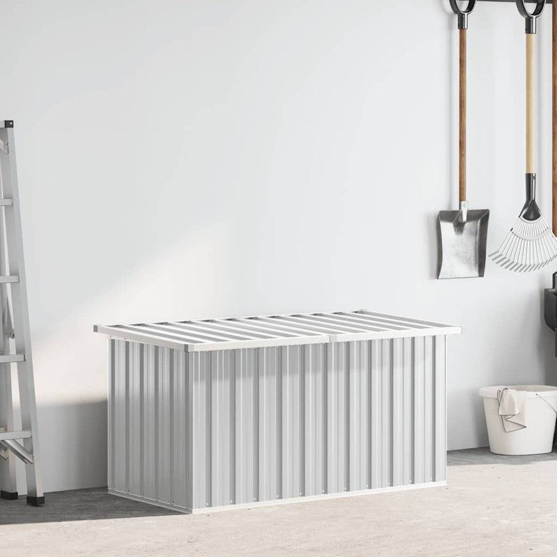 vidaXL Tuinbox 129x67x65 cm grijs
