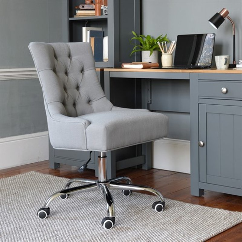 Gray upholstered desk chair Clearance