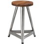 Photo of avro stool - round - silver aluminium cladded and wood