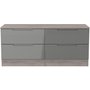 Photo of milan bed box - grey gloss and grey oak