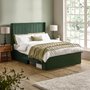 Photo of leila bed - bottle green fabric - sizes available