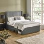 Photo of leila bed - steel grey fabric - sizes available