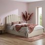Photo of monaco ottoman storage bed - beige - fabric - sizes available