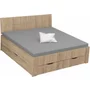 Photo of aditio bed - sonoma oak - 6ft queen size