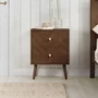 Photo of herringford bedside cabinet - 2 drawer - walnut