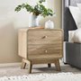 Photo of ingrid bedside cabinet - 2 drawer - natural - oak