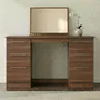 Photo of sherwood double dressing table - 6 drawer - walnut