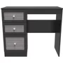 Photo of rattan and black ash dressing table - single - 3 drawer