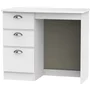 Photo of victoria dressing table - 3 drawer - single - white