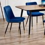Photo of delaunay dining chair - set of 2 - blue fabric