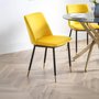 Photo of delaunay dining chair - set of 2 - yellow fabric