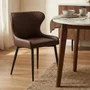 Photo of langley dining chair - set of 2 - brown faux leather