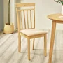 Photo of coast dining chair - set of 2 - natural - cream - solid wood and fabric