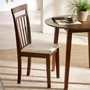 Photo of coast dining chair - set of 2 - walnut - cream - solid wood and fabric