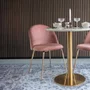 Photo of geneve dining chair - set of 2 - rose - velvet fabric - gold legs