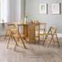 Photo of savoy gateleg dining set - 4 seater - 35cm-120cm - 4 chairs - oak