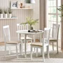 Photo of orwell dining set - 90cm - 4 seater - round - white - wood - 4 chairs