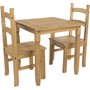 Photo of corona square dining set - 2 seater - 75cm - pine mexican