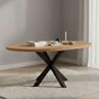 Photo of heaven butterfly extending dining table - 4-6 seater - 120cm-160cm - oak - with star legs