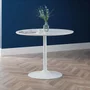 Photo of blanco dining table - 2 seater - 100cm - round - white