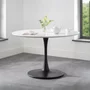 Photo of holland dining table - 4 seater - 120cm - round - white marble