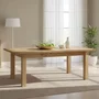 Photo of appleby extending dining table - 4 seater - 120cm-153cm - oak - with 1 extension