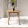 Photo of jenson oak dining table - square - 2 seater - 80cm