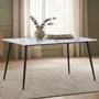 Photo of horizon dining table - 180cm - 6 seater - violetta and black - marble effect and metal