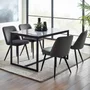 Photo of chicago dining table - 120cm - 4 seater - smoked glass