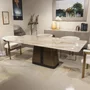 Photo of compass dining table - pedestal - marble - variation available