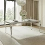 Photo of louis dining table - grey marble & chrome - sizes available