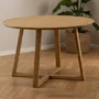 Photo of malika round dining table - 4 seater - 120cm - oak