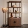 Photo of windsor curved display cabinet - 2 door - walnut - wood