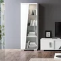 Photo of lisa display cabinet - 1 door - white