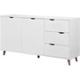 Photo of pulford sideboard - 2 door - medium - white