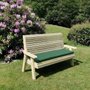 Photo of ergonomic garden bench - 3 seater - redwood